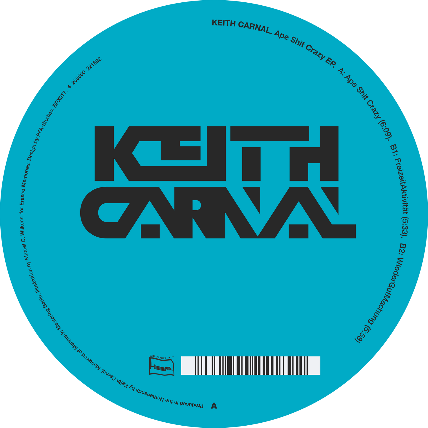 BPX017_Keith Carnal_Ape Shit Crazy EP_A_3000x3000_300dpi